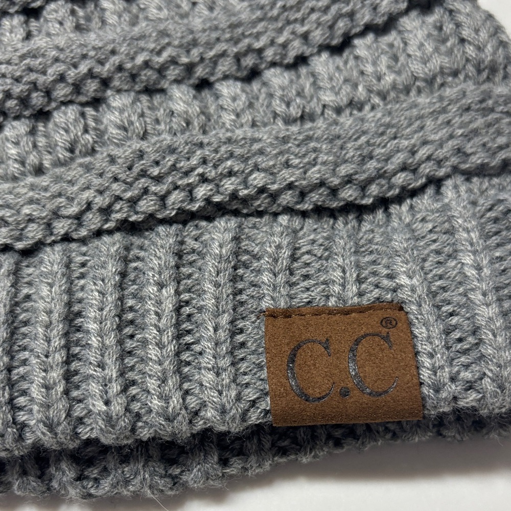 C.C Charcoal Knit Beanie - Picture 3 of 5